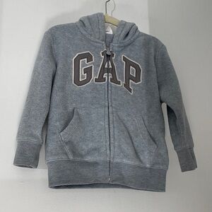 GAP Kids Charcoal Gray Zip-Up Hoodie  Super Warm Fleece Excellent Condition 3T